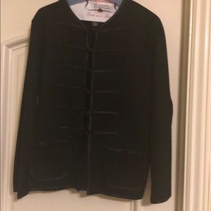 Black Carol Little Knit Jacket. Size medium.